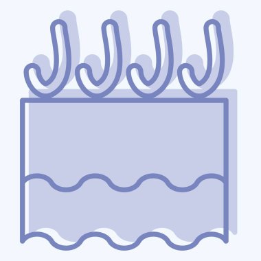 Simge Kraker Cildi. Kozmetoloji sembolüyle ilgili. İki ton stili. dizayn edilebilir