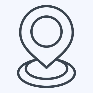 Mevcut Konum 2 ile ilgili simge. Sıra tarzı. dizayn edilebilir