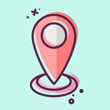 Simge Mevcut Konumu. Konum sembolüyle ilgili. MBE tarzı. dizayn edilebilir