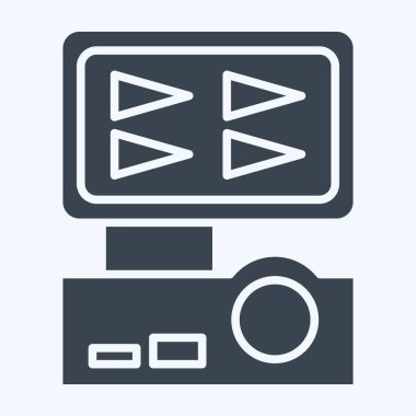 Simge Dijital Video Kayıt Cihazı. İç Güvenlik sembolüyle ilgili. Kabartma biçimi