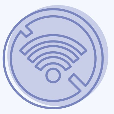 Simge Bağlantısını kes. Wifi sembolüyle ilgili. İki ton stili. dizayn edilebilir