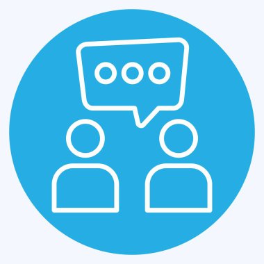 Simge Tartışması. Konuşma sembolüyle ilgili. Mavi gözlü. dizayn edilebilir