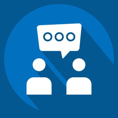 Simge Tartışması. Konuşma sembolüyle ilgili. Uzun gölge tarzı. dizayn edilebilir