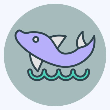 Simge Yunusu. Hawaii sembolüyle ilgili. renk arkadaşı stili. dizayn edilebilir