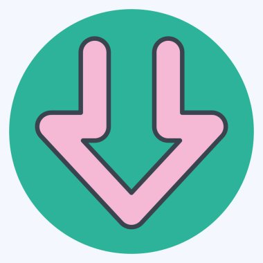 İndirme sembolü ile ilgili Simge İndirme 1. renk arkadaşı stili. dizayn edilebilir