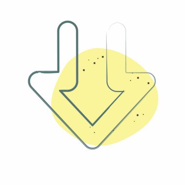 İndirme sembolü ile ilgili Simge İndirme 1. Renkli Leke Biçimi. dizayn edilebilir