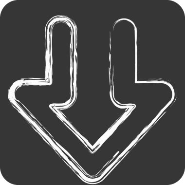 İndirme sembolü ile ilgili Simge İndirme 1. Tebeşir stili. dizayn edilebilir