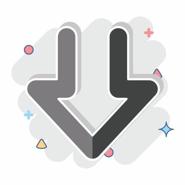 İndirme sembolü ile ilgili Simge İndirme 1. Çizgi roman. dizayn edilebilir