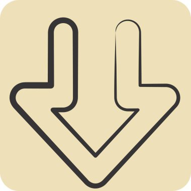 İndirme sembolü ile ilgili Simge İndirme 1. El çizimi tarzı. dizayn edilebilir