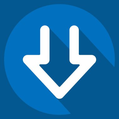 İndirme sembolü ile ilgili Simge İndirme 1. Uzun gölge tarzı. dizayn edilebilir