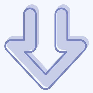 İndirme sembolü ile ilgili Simge İndirme 1. İki ton stili. dizayn edilebilir