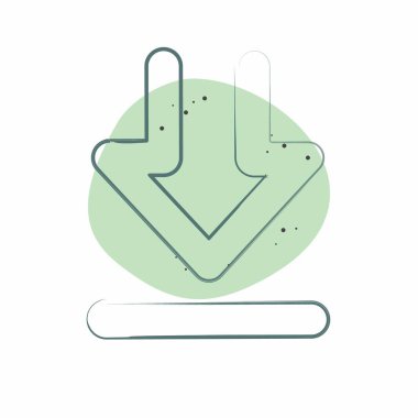 İndirme sembolü ile ilgili simge indirme 2. Renkli Leke Biçimi. dizayn edilebilir