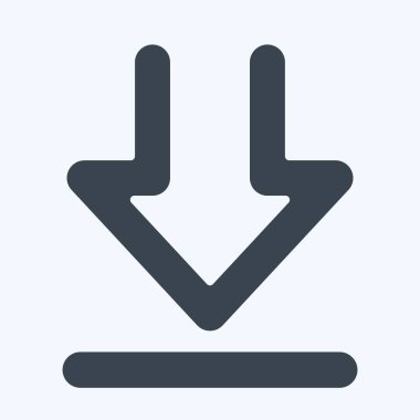 İndirme sembolü ile ilgili simge indirme 2. Kabartma tarzı. dizayn edilebilir