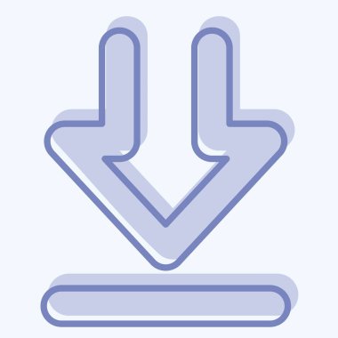 İndirme sembolü ile ilgili simge indirme 2. İki ton stili. dizayn edilebilir