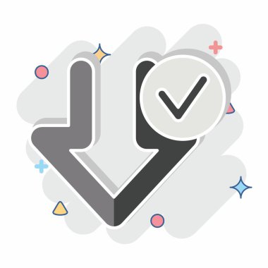 Simge indirme tamamlandı. İndirme sembolüyle ilgili. Çizgi roman. dizayn edilebilir