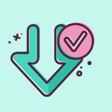 Simge indirme tamamlandı. İndirme sembolüyle ilgili. MBE tarzı. dizayn edilebilir