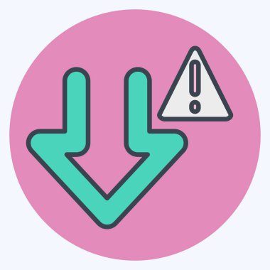 Simge İndirme Hatası. İndirme sembolüyle ilgili. renk arkadaşı stili. dizayn edilebilir