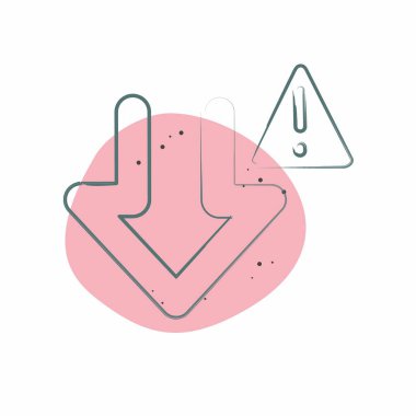 Simge İndirme Hatası. İndirme sembolüyle ilgili. Renkli Leke Biçimi. dizayn edilebilir