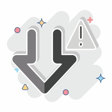 Simge İndirme Hatası. İndirme sembolüyle ilgili. Çizgi roman. dizayn edilebilir