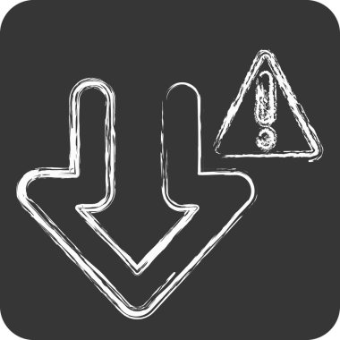 Simge İndirme Hatası. İndirme sembolüyle ilgili. Tebeşir stili. dizayn edilebilir