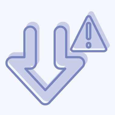 Simge İndirme Hatası. İndirme sembolüyle ilgili. İki ton stili. dizayn edilebilir