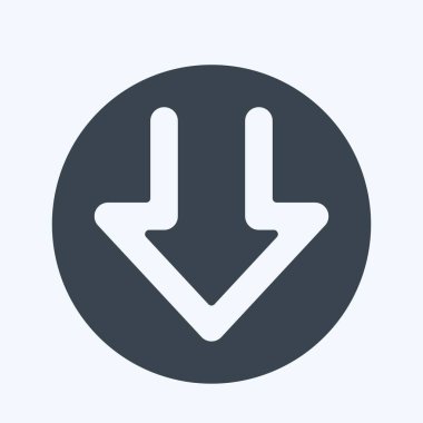 Simge indirme işlemi. İndirme sembolüyle ilgili. Kabartma tarzı. dizayn edilebilir