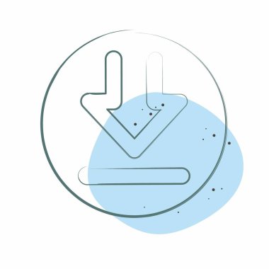 Simge İndir. İndirme sembolüyle ilgili. Renkli Leke Biçimi. dizayn edilebilir