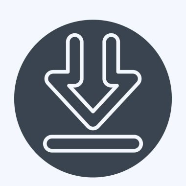 Simge İndir. İndirme sembolüyle ilgili. Kabartma tarzı. dizayn edilebilir