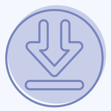 Simge İndir. İndirme sembolüyle ilgili. İki ton stili. dizayn edilebilir