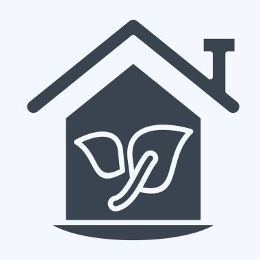 İkon Ekonomi Evi. House sembolüyle ilgili. Kabartma tarzı. dizayn edilebilir