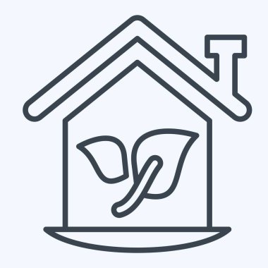 İkon Ekonomi Evi. House sembolüyle ilgili. Sıra tarzı. dizayn edilebilir