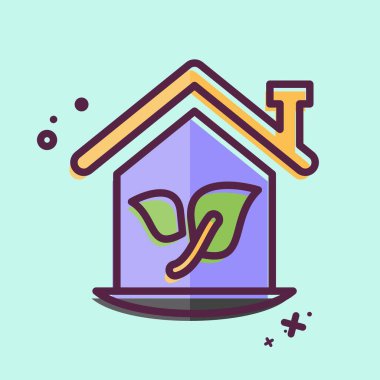 İkon Ekonomi Evi. House sembolüyle ilgili. MBE tarzı. dizayn edilebilir