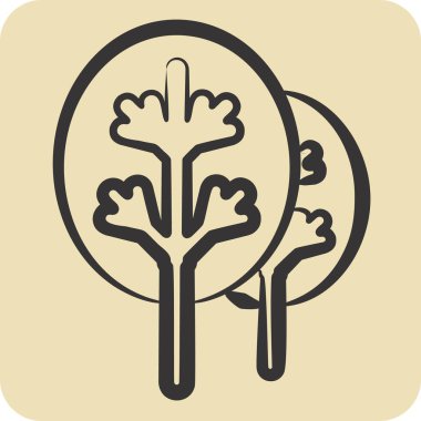 İkon Ekonomi. Yatak sembolü ile ilgili. El çizimi tarzı. dizayn edilebilir