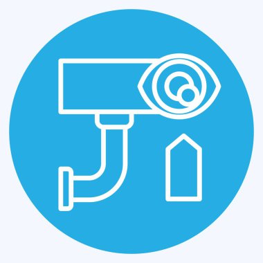 Simge Elektronik Gözetleme. İç Güvenlik sembolüyle ilgili. mavi gözler tarzı