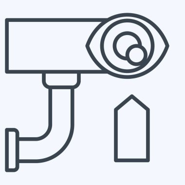 Simge Elektronik Gözetleme. İç Güvenlik sembolüyle ilgili. satır biçimi