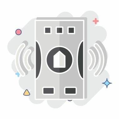 Simgesel Acil Servis. İç Güvenlik sembolüyle ilgili. çizgi roman biçimi