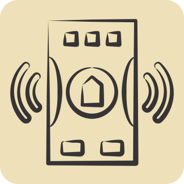 Simgesel Acil Servis. İç Güvenlik sembolüyle ilgili. el çizimi biçim