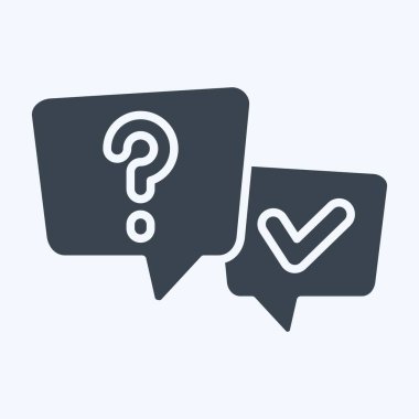 Icon SSS. Konuşma sembolüyle ilgili. Kabartma tarzı. dizayn edilebilir