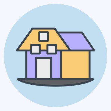 Simge Çiftliği. House sembolüyle ilgili. renk arkadaşı stili. dizayn edilebilir