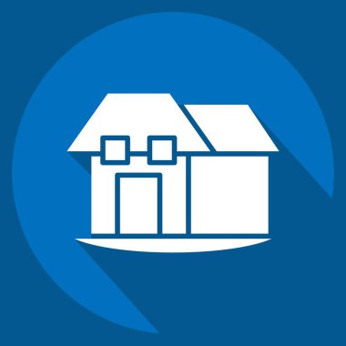 Simge Çiftliği. House sembolüyle ilgili. Uzun gölge tarzı. dizayn edilebilir