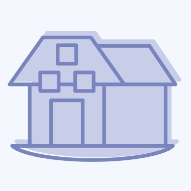 Simge Çiftliği. House sembolüyle ilgili. İki ton stili. dizayn edilebilir