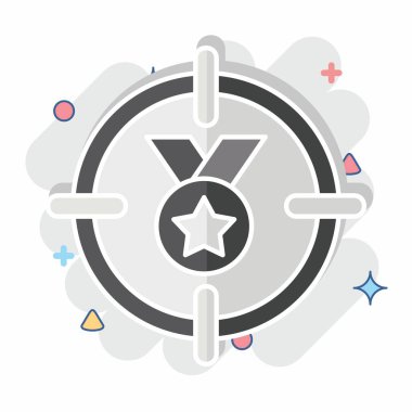 Simge Feminizmi Başarı. Feminizm sembolüyle ilgili. Çizgi roman. dizayn edilebilir