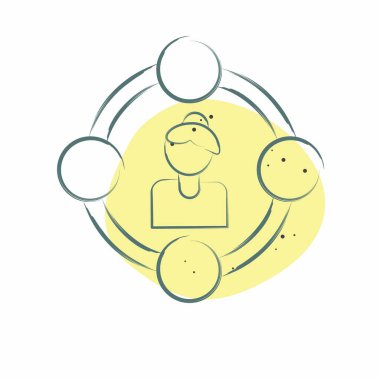 Simge Feminizmi. Feminizm sembolüyle ilgili. Renkli Leke Biçimi. dizayn edilebilir