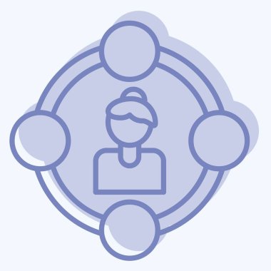 Simge Feminizmi. Feminizm sembolüyle ilgili. İki ton stili. dizayn edilebilir