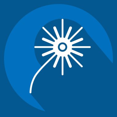 Simge Ateş İşleri. Işık sembolüyle ilgili. Uzun gölge tarzı. dizayn edilebilir