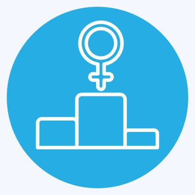 İlk Simge Konumu. Feminizm sembolüyle ilgili. Mavi gözlü. dizayn edilebilir