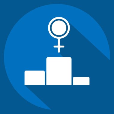 İlk Simge Konumu. Feminizm sembolüyle ilgili. Uzun gölge tarzı. dizayn edilebilir