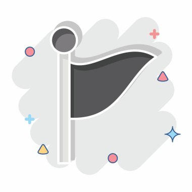 Konum sembolü ile ilgili simge 2. Çizgi roman. dizayn edilebilir