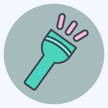 Simge Işığı. Işık sembolüyle ilgili. renk arkadaşı stili. dizayn edilebilir