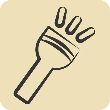 Simge Işığı. Işık sembolüyle ilgili. El çizimi tarzı. dizayn edilebilir